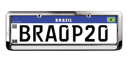 Moldura De Placa Cromada Lisa (par)