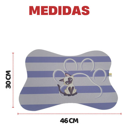 Tapete Comedouro Pet Antiderrapante Americano Cachorro Gato