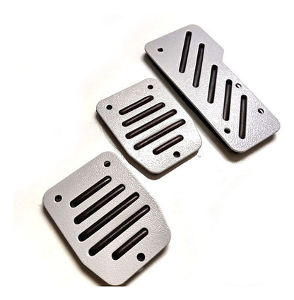 Kit Pedaleira Esportiva Universal Nascar Tunning Cinza/preta