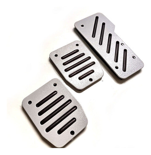 Kit Pedaleira Esportiva Universal Nascar Tunning Cinza/preta