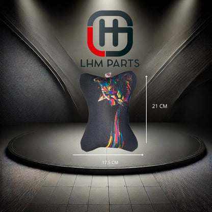 Almofada Apoio Cervical De Pescoço Para Carro - Gato Óculos