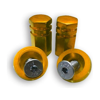 Moto Parafuso De Placa E Tampa Válvula Sextavada - Amarelo