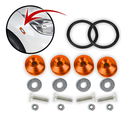 Kit Tow Strap+trava Parachoque+tampa Valvula+parafuso_laranj