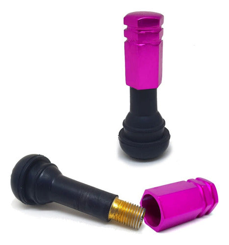 Kit Tow Strap+trava Parachoque+tampa Válvula Parafuso - Rosa