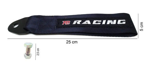 Tow Strap Hook Cinta Reboque Engate Parafusado - Preto