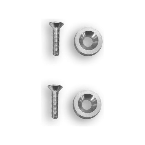 Kit Moto Parafuso De Placa E Tampa Válvula Sextavada - Prata