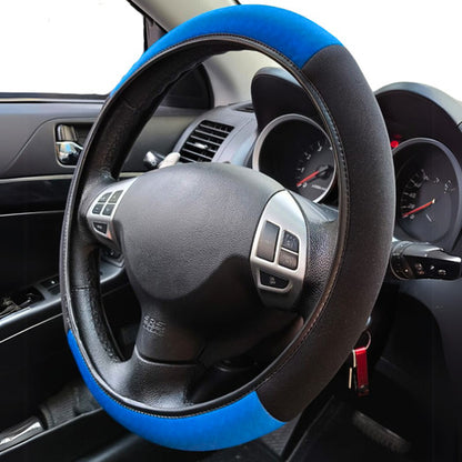 Capa De Volante Em Neoprene Macia Universal Preto E Azul