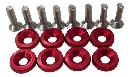 Parafusos Kit Fender Washers 8 Peças E Placa Carro / Moto M6