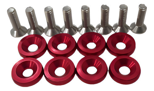 Parafusos Kit Fender Washers 8 Peças E Placa Carro / Moto M6