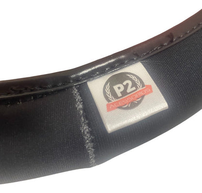 Capa Volante Carro Em Neoprene Preto Desenho Gato Coração