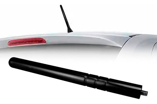 Antena De Teto Para Carro Haste Alumínio Anodizado Tuning