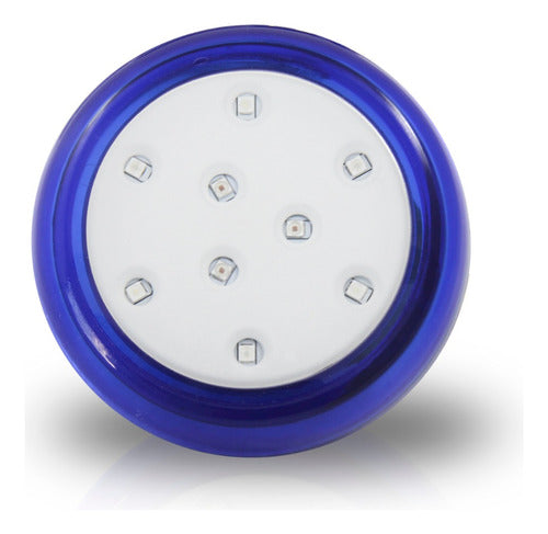 Luminaria De Piscina 12v 9w 80mm Cp. Rosca Azul Rgb Iluctron