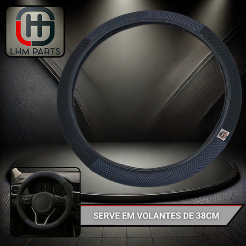 Capa De Volante Esportiva Ventilada P/ Carro 38cm Costurada