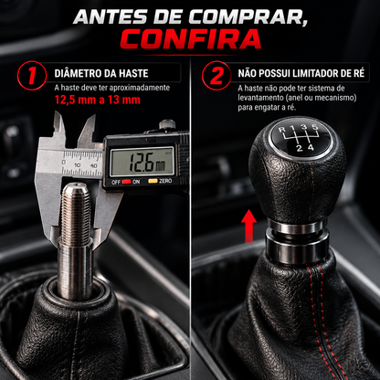 Manopla de Câmbio Curto de Alumínio SPEED