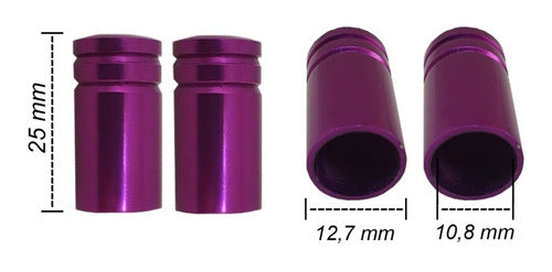 Tampa De Valvula Pneu Carro Redonda (kit 4pçs) Bico - 2,5cm
