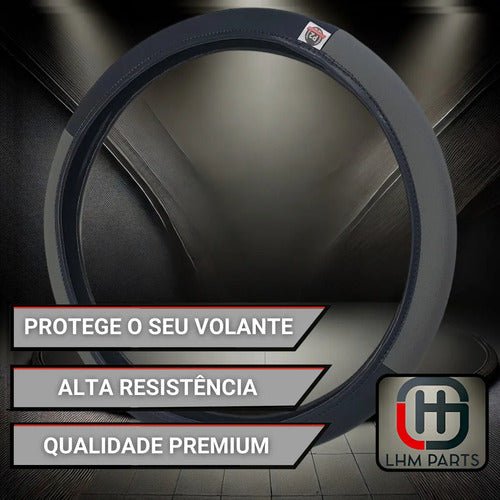 Capa De Volante Em Courvin Couro Esportivo P/carro Universal