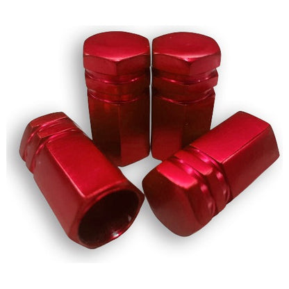 Tampa Válvula Pneu Carro Sextavada Grande - 4pc Várias Cores