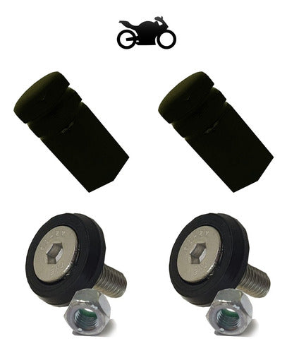 Anilha Placa + Tampa De Válvula Moto Sextavada - Preto