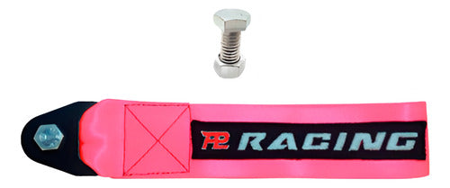Tow Strap Hook Cinta Reboque Engate Parafusado - Rosa