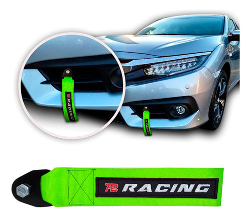 Kit Tow Strap+trava Parachoque+tampa Valvula+parafuso - Verd