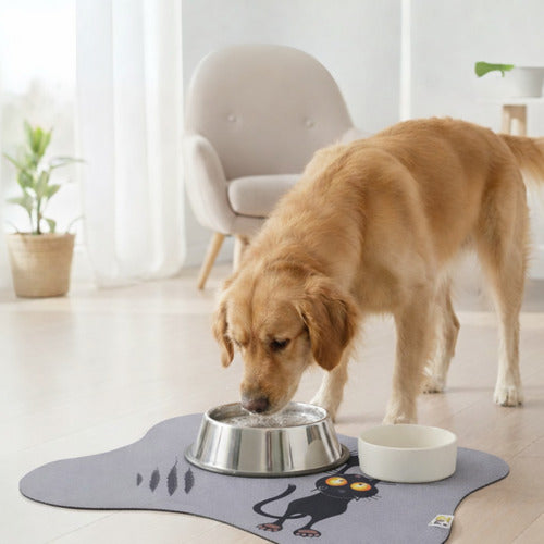 Tapete Comedouro Pet Americano Para Tigelas Cachorro Gato