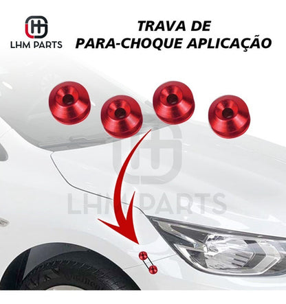 Kit Tow Strap+trava Parachoque+tampa Valvula+parafuso - Verm