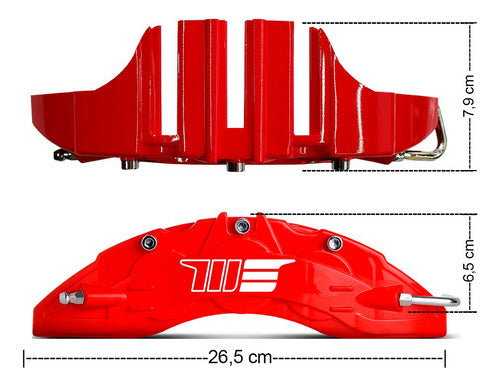 Capa De Pinça Freio Grande A Partir Aro 16 -2 Peças  Logo M3