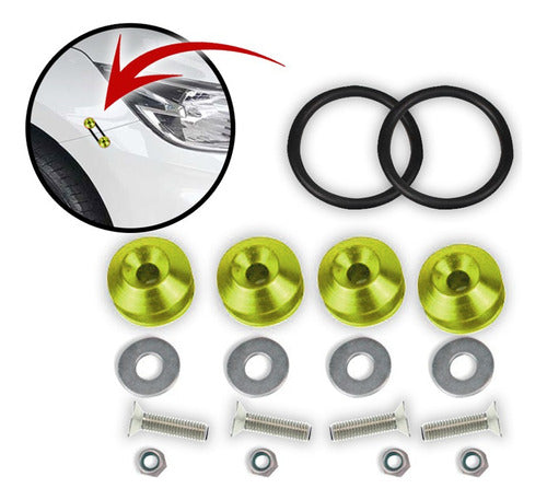 Kit Tow Strap+trava Parachoque+tampa Valvula+parafuso - Verd