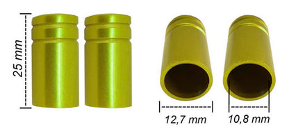 Tampa De Valvula Pneu Carro Redonda (kit 4pçs) Bico - 2,5cm