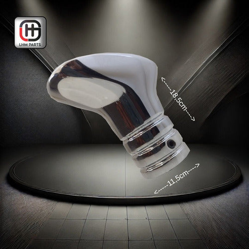 Manopla De Câmbio Alumínio Esportiva Snake Com Ré Cromada