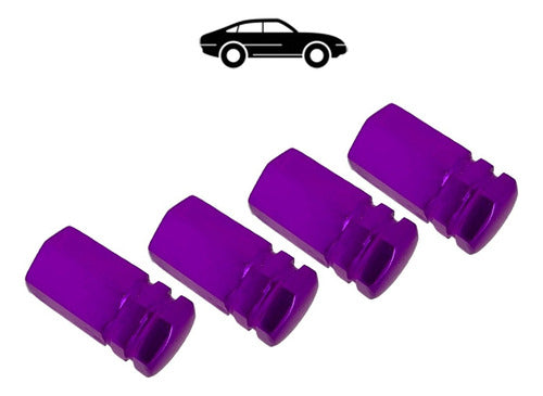 Tampa Válvula Pneu Carro Sextavada Grande - 4pc Várias Cores