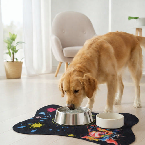 Tapete Comedouro Pet Antiderrapante Americano Cachorro Gato