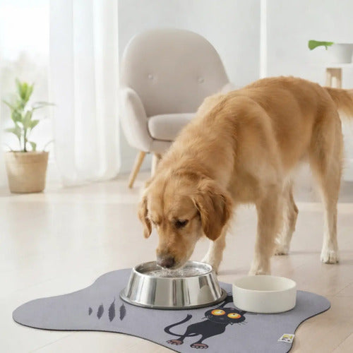 Tapete Comedouro Pet Antiderrapante Americano Cachorro Gato