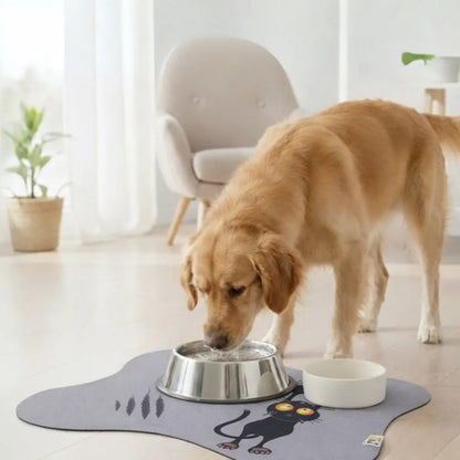 Tapete Comedouro Pet Antiderrapante Americano Cachorro Gato