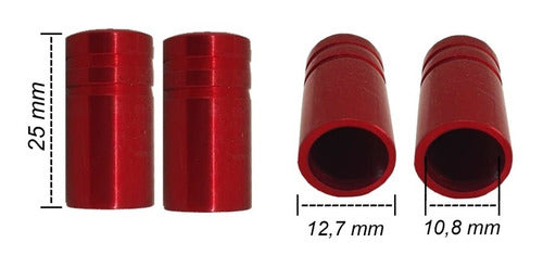 Tampa De Valvula Pneu Carro Redonda (kit 4pçs) Bico - 2,5cm