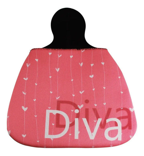 Lixeira De Carro Auto Em Neoprene - Lixocar - Estampa Diva Rosa-chiclete