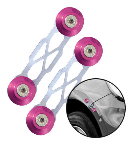 Trava De Para-choque Chapa Prata - Anilha Rosa (aplicação)