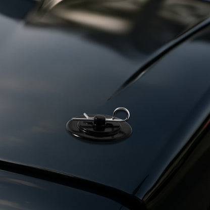 Kit 2 Trava De Capô Decorativa Aço Preto Tuning Carro