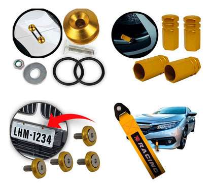 Kit Tow Strap+trava Parachoque+tampa Valvula+parafuso - Amar