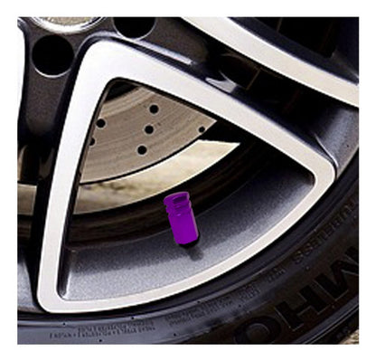 Tampa De Válvula Pneu Carro Sextavada Grande 4pçs - Roxo