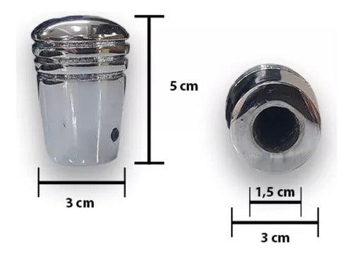Manopla De Câmbio Esportiva Racing Prata Automotiva Universa