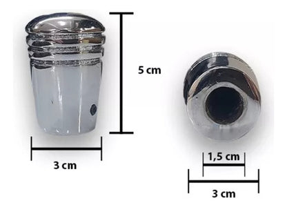 Manopla De Câmbio Esportiva Racing Prata Automotiva Universa