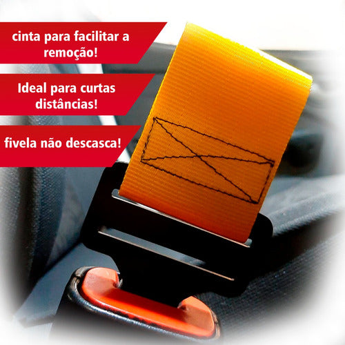 Par Cinta E Lingueta Fivela Engate Cinto Segurança Tira Bip