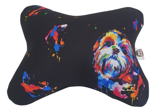 Almofada Apoio Cervical De Pescoço Para Carro - Shih Tzu