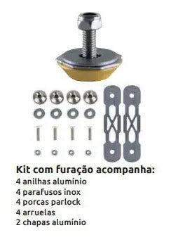 Trava De Para-choque Chapa Prata - Prata (aplicação)