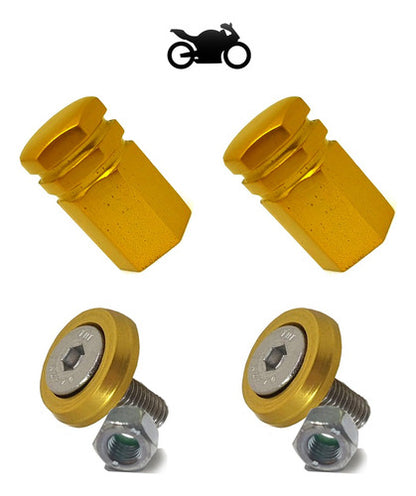 Moto Parafuso De Placa E Tampa Válvula Sextavada - Amarelo