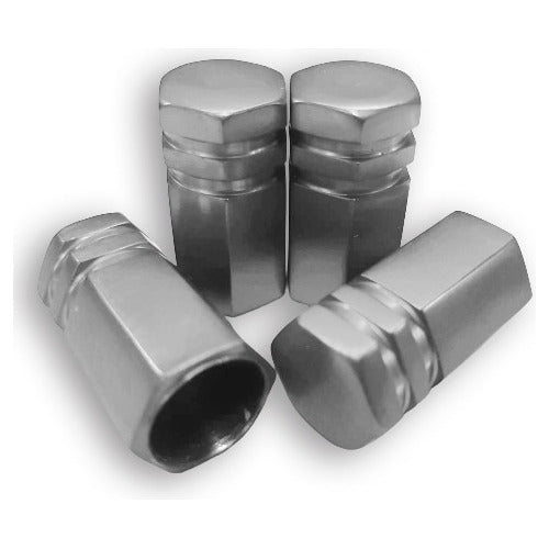 Tampa Válvula Pneu Carro Sextavada Grande - 4pc Várias Cores