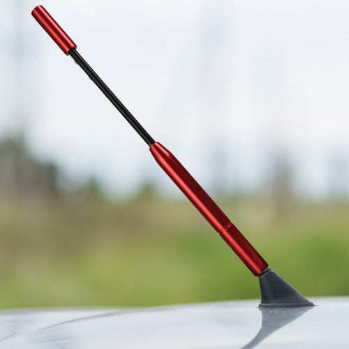Antena Haste Alumínio Para Carro Com Rosca  (diversas Cores)