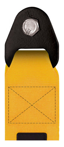 Tow Strap Hook Cinta Reboque Engate Parafusado - Amarelo