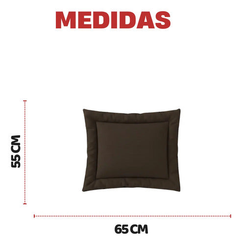 Colchonete Caminha Pet Almofada Cachorro Gato Porte Pequeno Marrom Liso